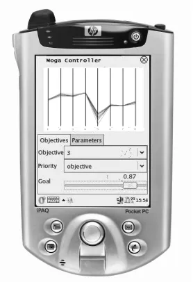 Fig. 6. A PDA Based Implementation of the Steering Client for ourMulti-Objective Evolutionary Algorithm