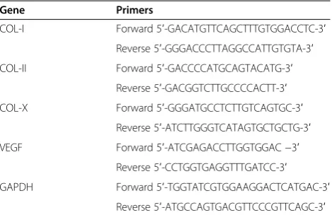 Table 1 Gene primer sequence for real-time RT-PCR