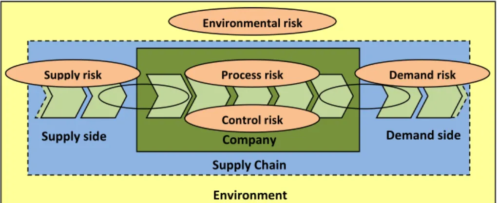 Figure 2.2: Source of risk within supply chain