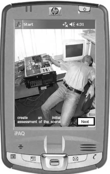 Figure 4: PDA Based Version of the Learning Object ‘Collapse 2