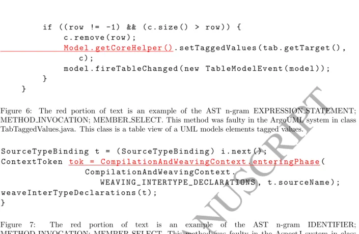 Figure 6: The red portion of text is an example of the AST n-gram EXPRESSION STATEMENT;