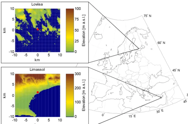Table 2. Scan settings at Limassol and Loviisa. At Loviisa the 15◦elevation angle VAD integration time was decreased from 10 to 7 son 11 February 2014.