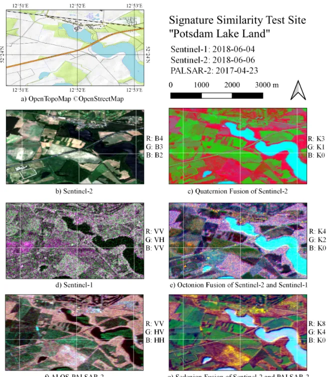 Figure 6. Subset of ROI 3 : the “Potsdam Lake Land” south-western of Berlin (coordinate reference WGS84).