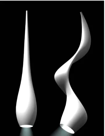 figure 5, the initial form and the form after 200 generations 