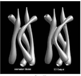 figure 10 Animation model vs. 3D output 