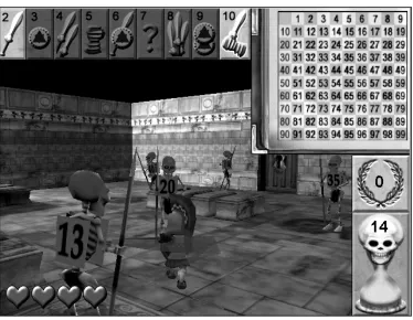 FIGURE 3.  A screenshot from the intrinsic version of ZOMBIE DIVISION.  