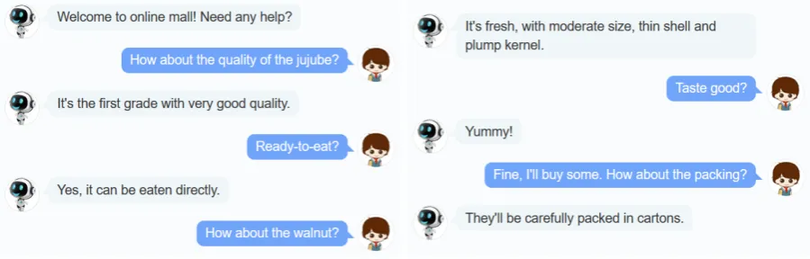 Figure 1: An example of E-commerce Dialogue Corpus.