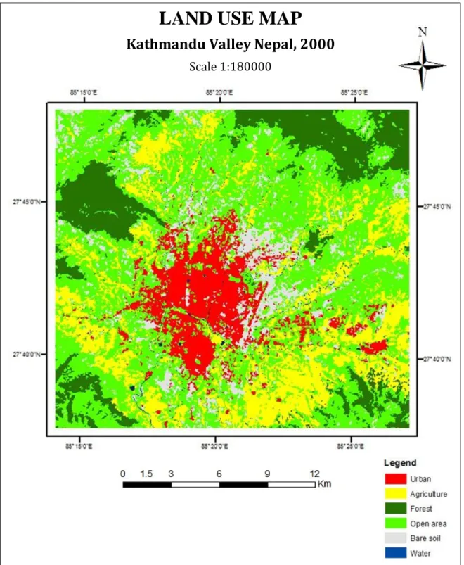 Figure 5: Land use land cover map of study area in 2000 