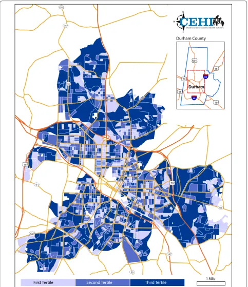 Fig. 3 Spatial distribution of the mean absolute difference (MAD) in census block rank for territoriality, 2011