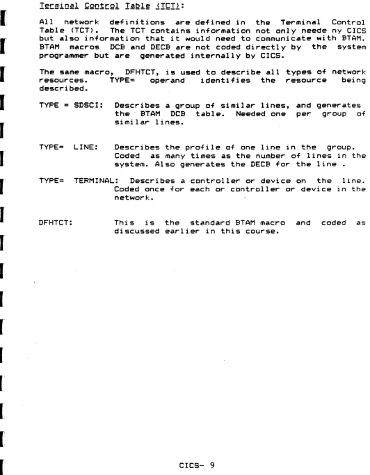 Table network (TCT). 