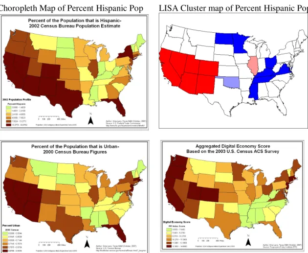 Figure 6: Spatial Patterns of Some Demographic Variables 