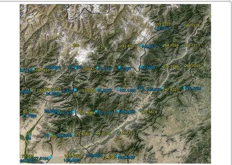 Fig. 7 Example of IED Spatial Filter rates exported to Google Earth coinciding with a predicted high rate of malaria