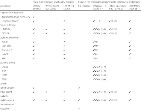 Table 1 Schedule of enrolment, assessments and interventions