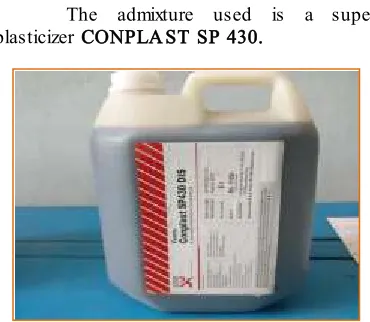 Figure 2. Represents the Sample of CONPLAST SP 430 