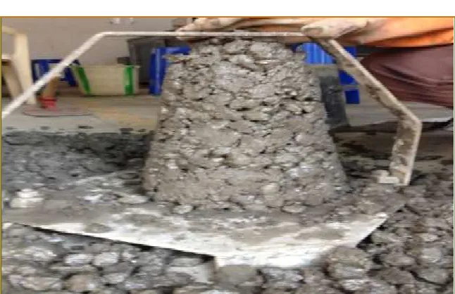 Figure.4. Represents the Slump cone of trial mix i.e. mix with 7.0% fly ash and 1% SP430 