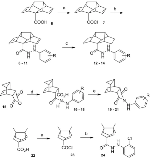 Figure 3. Adamantane replacement scaffolds. R = CONHNHAr, R’ = NHAr.  