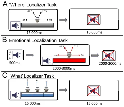 Figure 2.1 Trial schematic for Emotional Auditory Localization and Auditory Pathway Functional Localizers