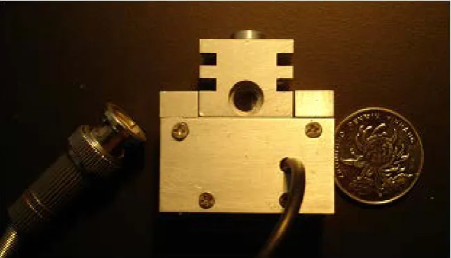 Figure 3. The portable acousto-optic Q-switch device working with pure water.  