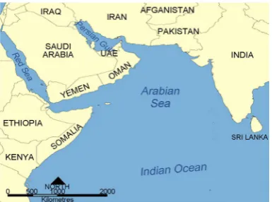 Figure 1. Indian ocean map (studied region). 