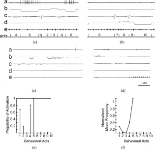 Figure 3. Example of the activity of the SE-neuron in DG. The neuron had “specific” activation only in the right-sided food-acquisition cycles