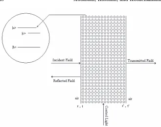 Figure 1.Schematic of the proposed all-optical tunable mirror(medium with quantum dot dopants).
