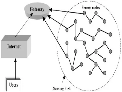 Figure 1: A Simple Wireless Sensor Networks [2] 