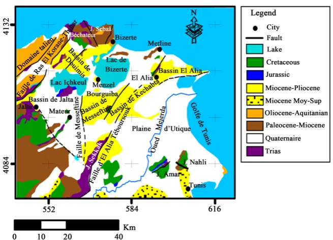 Figure 2. Geologic detailed map showing the localization of main tectonic structures.  