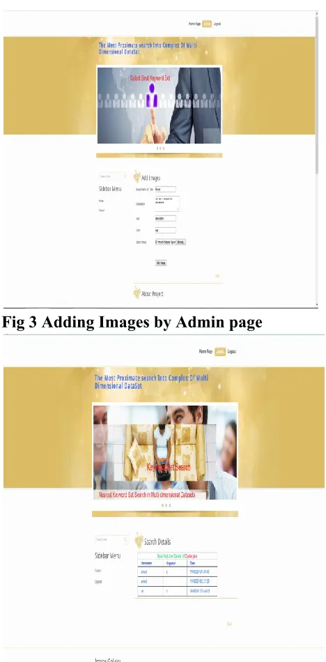 Fig 3 Adding Images by Admin page 