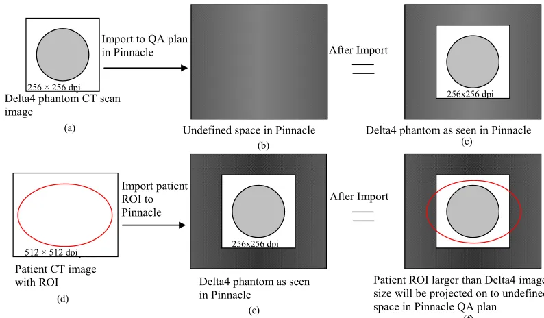 Figure 3. The problem with importing smaller CT image size than the real patient CT image is illustrated in this figure