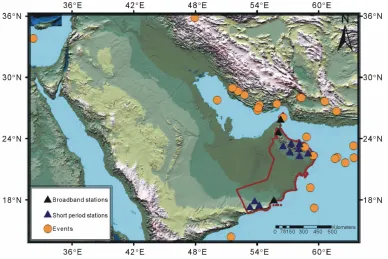 Figure 9. Distribution of tested events according to seismic stations. 
