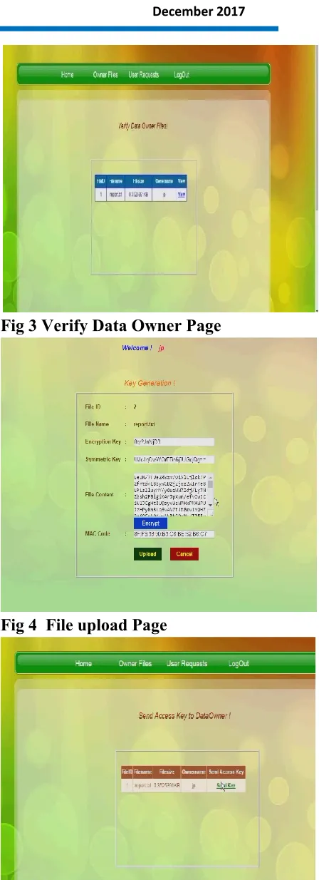Fig 3 Verify Data Owner Page 