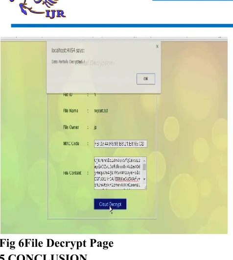 Fig 6File Decrypt Page 