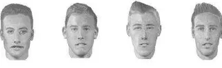 FIG. 1.  Example composites of premiership footballer Peter Crouch, constructed (Stage 1) and named (Stage 2) in Experiment 1