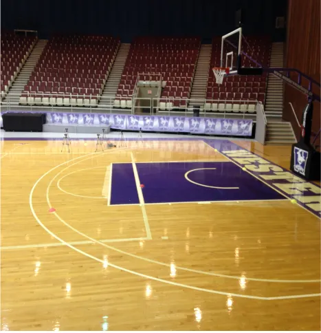 Figure 3. Set up for the Slalom dribble test 