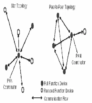 Fig 3.2: Star topology and peer-to-