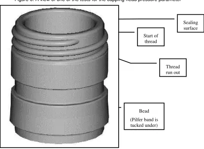 Figure 6: A view of one of the tests for the capping head pressure parameter 