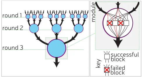 FIG. 2. The tree structure of many rounds of distillation, with