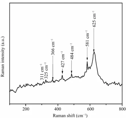 Figure 2. The Raman spectra of the film deposited on flexi-ble substrates. 