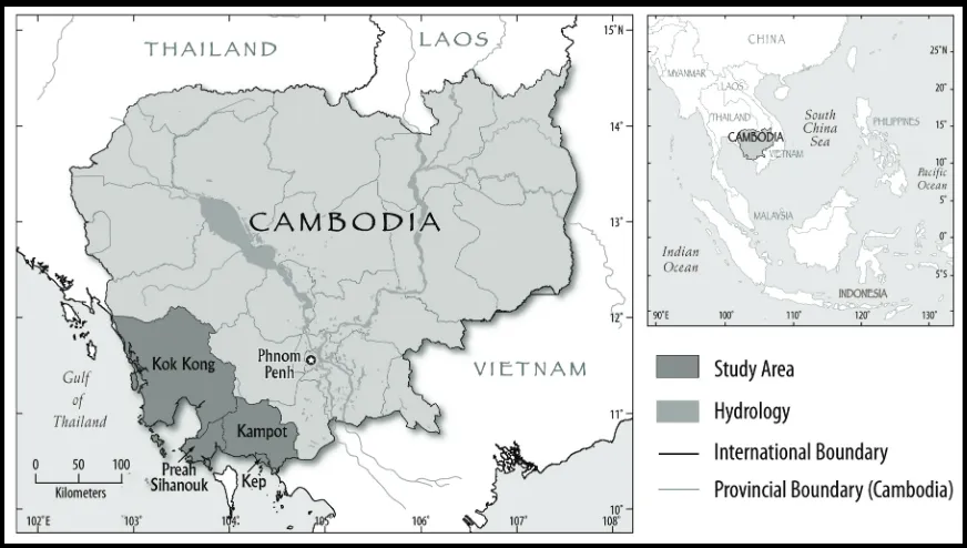 Figure 2-1: Map of Cambodia 