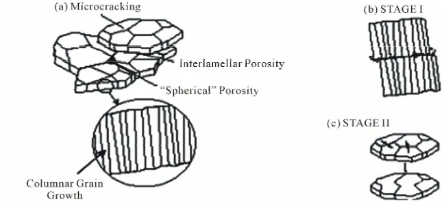 Figure 5. Schematic representation of the proposed sintering mechanism occurring at high temperature [Ref 3: J