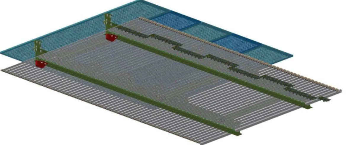 Figure 2.21: The field cage with ground planes