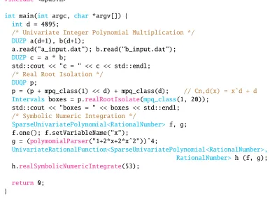 Figure 3.3: A snapshot of BPAS code