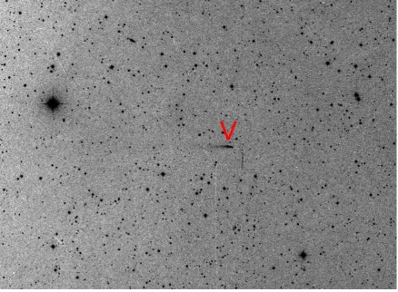 Figure 1.9 Comet 107P/(4015) Wilson-Harrington at discovery (1949 November 19). Thecomet is marked by an arrow