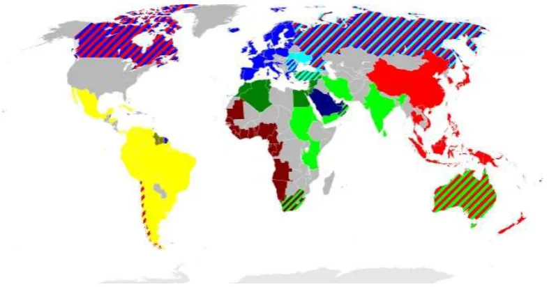 Figure 3. PSC Agreements (Port State Control). The signatories of the MoU are blue, the signatories 