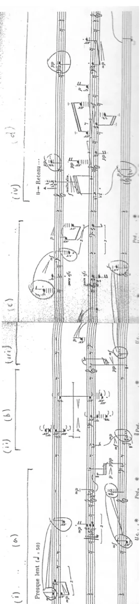 Fig. 2.9. O’Hagan’s Analysis of the Opening of “Texte” from the Troisième Sonate 