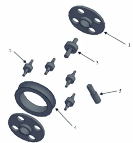 Figure 1. The components of the mechanism. 