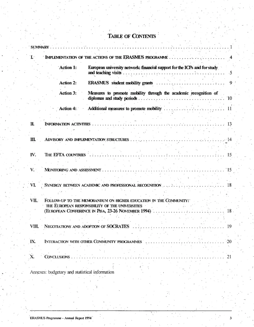 TABLE  OF CoNTENTS  . 