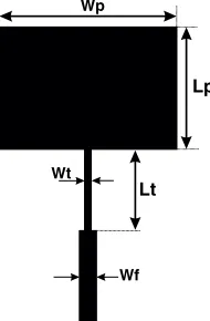 Figure 3. Simulated return loss of the patch antenna resonating at 4.9 GHz.