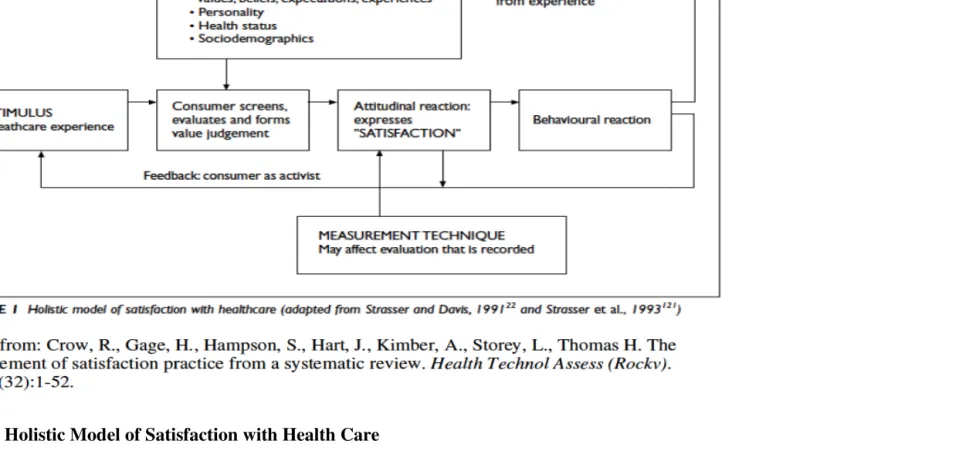 Figure 2.1 Holistic Model of Satisfaction with Health CareHolistic Model of Satisfaction with Health Care 