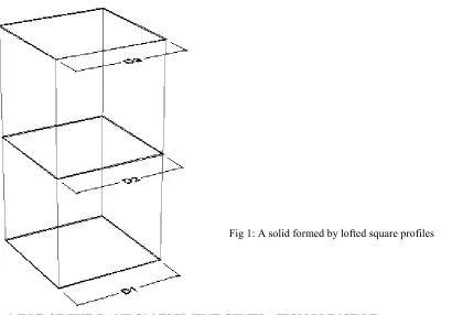 Fig 1: A solid formed by lofted square profiles 